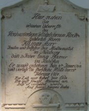 Tafel zum Gedenken an Pfarrer Kaspar Sterr